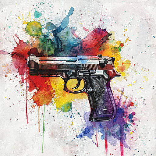 Gun Tattoo Vector Art