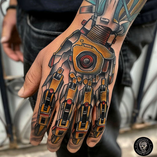 Robot knuckle tattoos, Humberto Ramos style