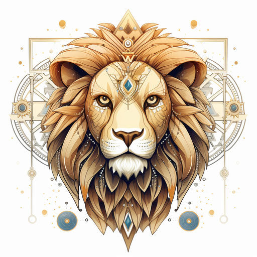 Leo zodiac symbol on white background