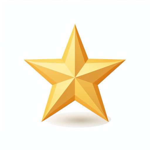 Star clipart png in Minimalist style, on a white background