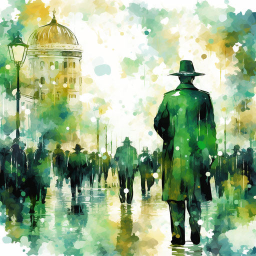 St. Patricks Day clipart in the style of Impressionistic Art