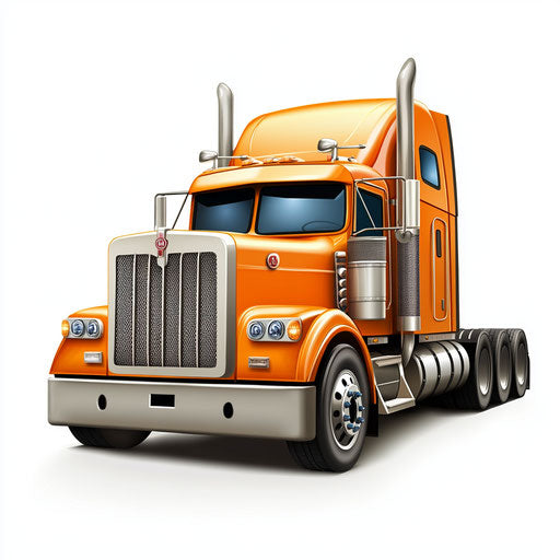 3D transportation on flat white background