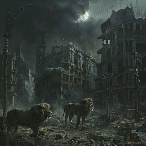 Lions in the post-apocalyptic city