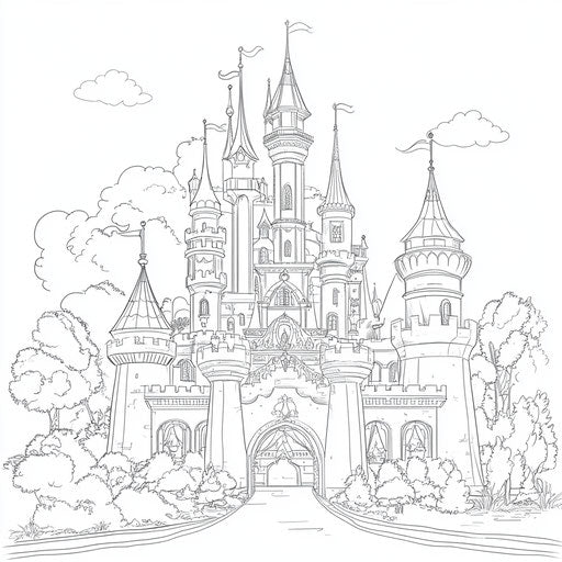 Graceful princess castle with stylish decor