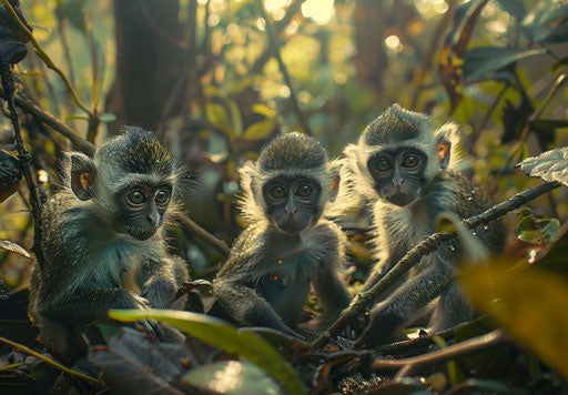 Vervet Monkeys, African rainforest, National Geographic photo