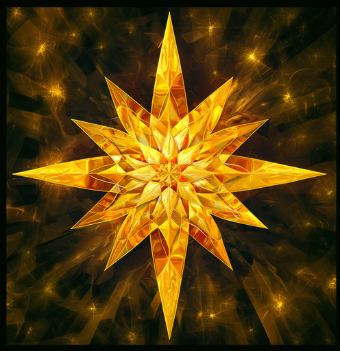 Sunshine star free online, lightbox style, dark yellow and gold