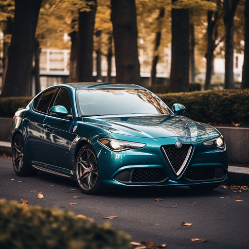 Classic Seafoam Blue Alfa Romeo Giulia Quadrifoglio