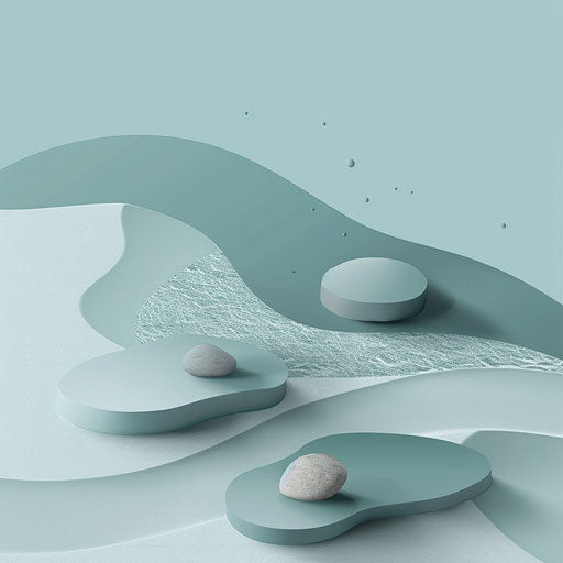 Realistic clipart on aqua background, natural design, smooth texture