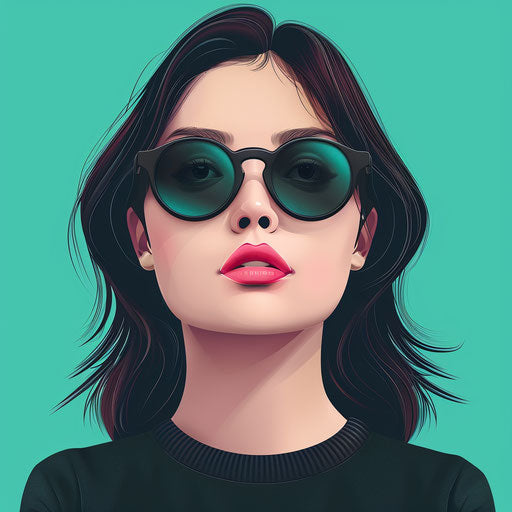 Smart clipart in photorealistic style with flat random background, metallic sheen, and realistic textures