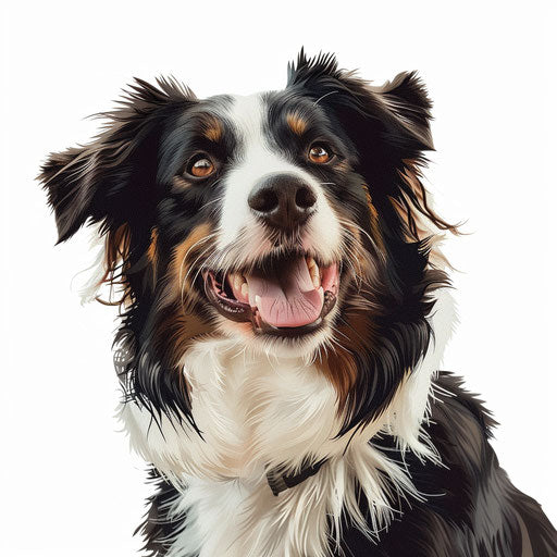 Realistic dog clipart easy on flat white background