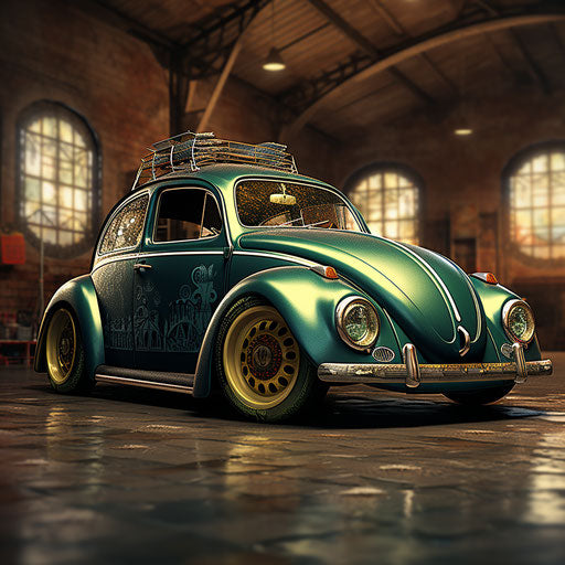 Classic VW Beetle car Optical tuning