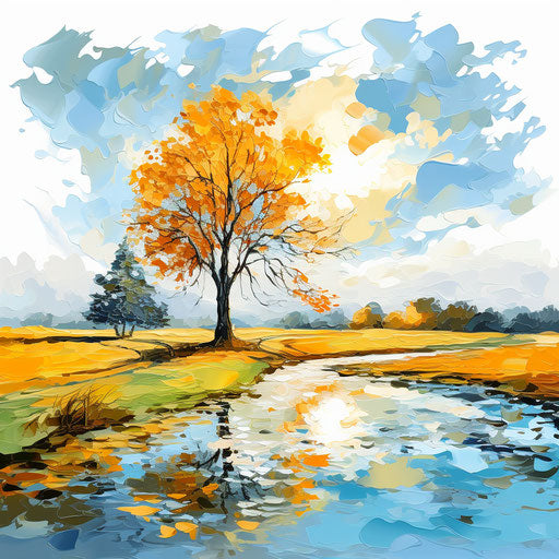 Background clipart in the style of Oil painting, on white background