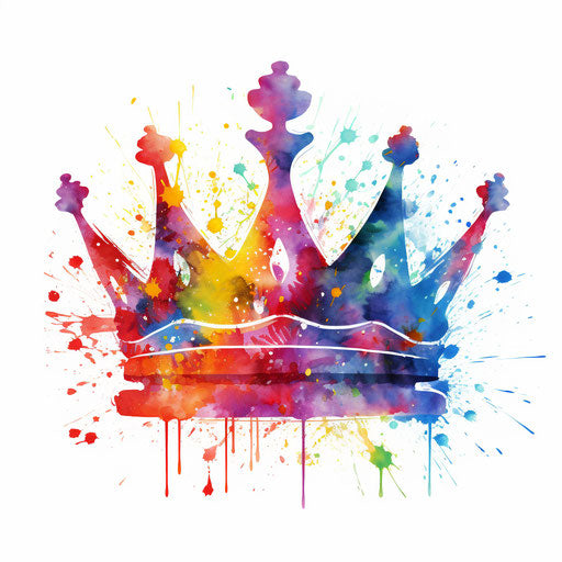 Princess crown in the style of Impressionistic Art