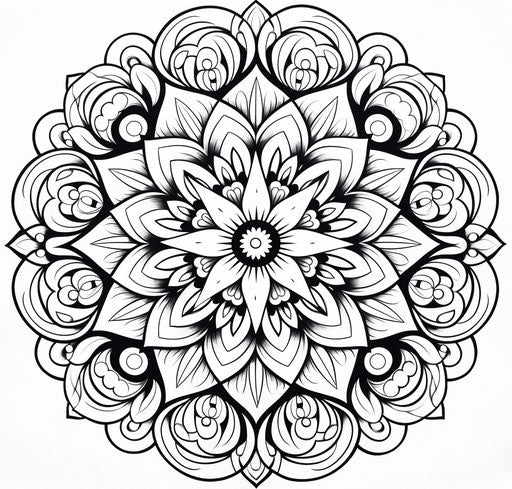 Mandala pattern and coloring pages, in the style of black and white drawings, I can't believe how beautiful this is