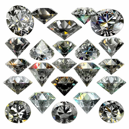 Diamond clipart in a photo realistic style on a flat white background