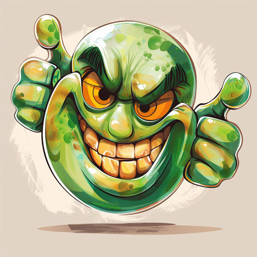 Green emoji giving two thumbs up