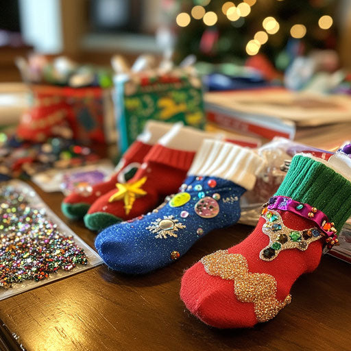 Decorating socks for Christmas