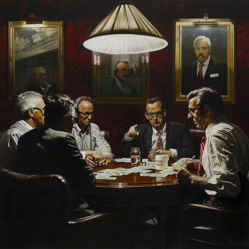 Professional investment meeting with high stakes