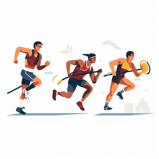 Sports clipart in the Minimalist style, on white background