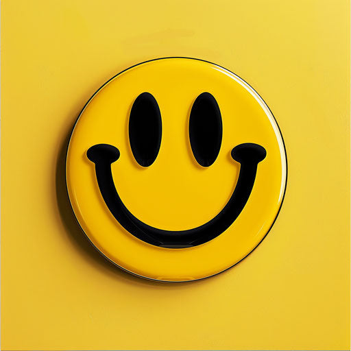 Smiley Face on Yellow Background