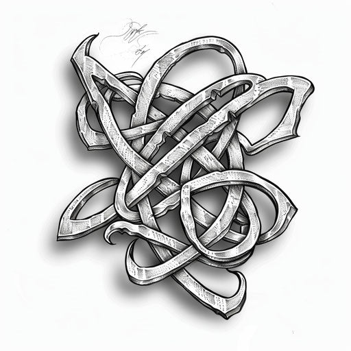 Strength and honor in Gaelic script on white canvas