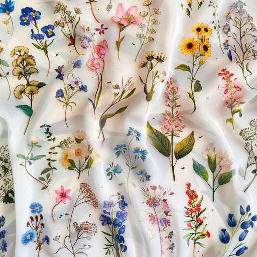 Wildflower tattoos exhibition in Art Nouveau style