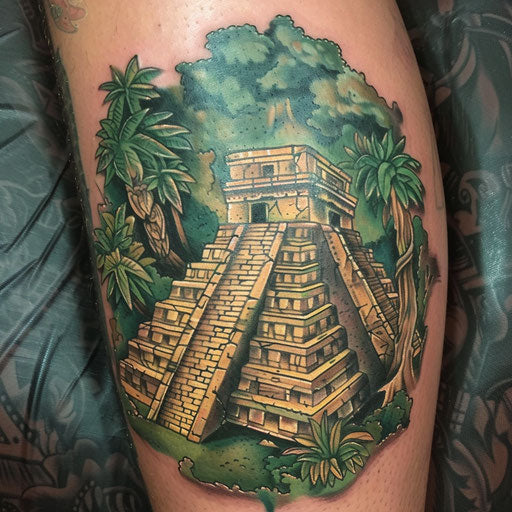 Mayan pyramid in the jungle