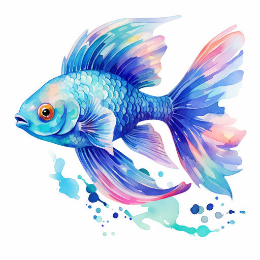 Charming fish artwork in Oil painting style