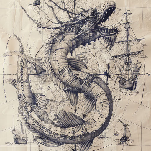 Bold Nautical Tattoo Flash Set