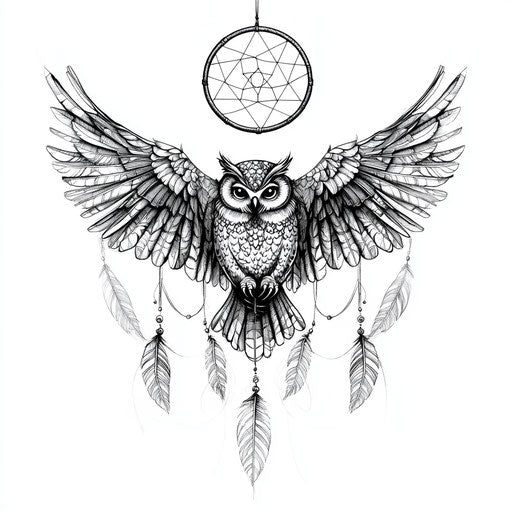 Owl Chest Tattoo Tattoo Sketch Kit