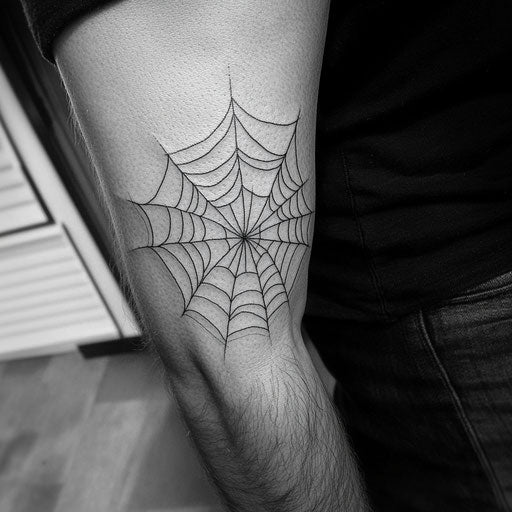 Spider Web Elbow Tattoo Tattoo Design Pack