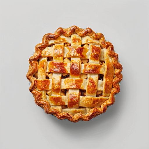 Realistic apple pie illustration on white background