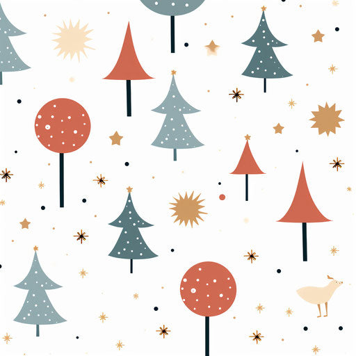 Minimalist Christmas Background on white