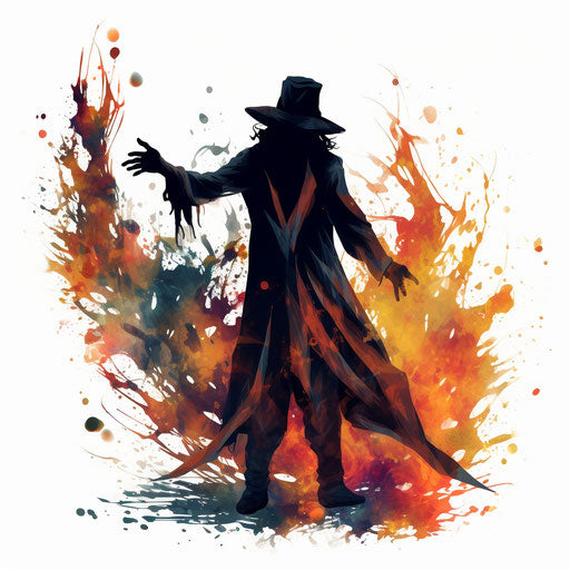 Magical clipart in the style of Chiaroscuro Art, on white background