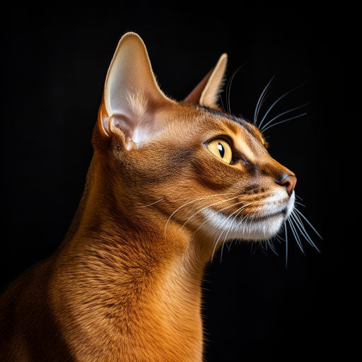 Abyssinian cat sideview