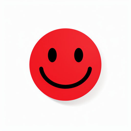 Happy face clipart in the Minimalist style, on white background