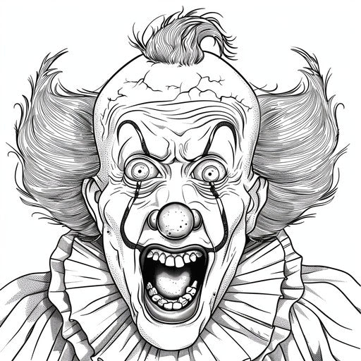 Clown making funny faces