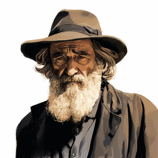 Uncle clipart in the style of Chiaroscuro Art, on white background