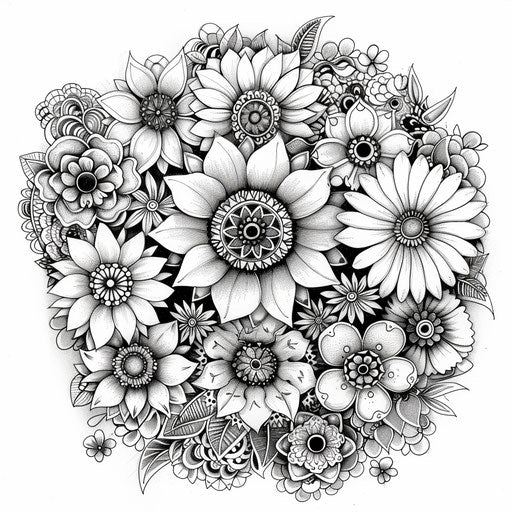 Intricate mandala-style emojis with detailed patterns