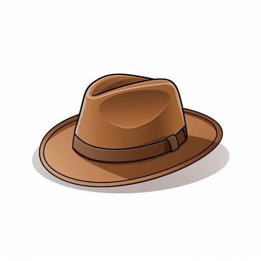Minimalist style hat clipart on white background