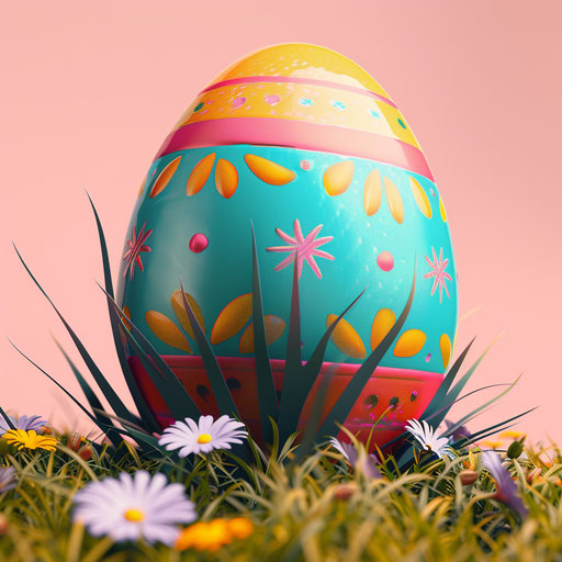 Easter clip art with a flat random background
