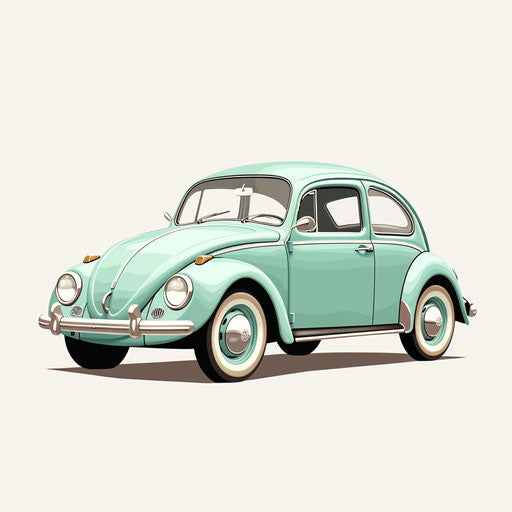 Seafoam green classic car