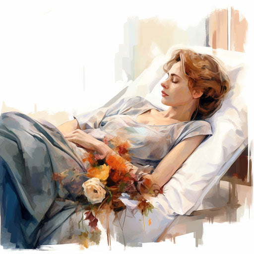 Oil painting style clipart for quick recovery on white background