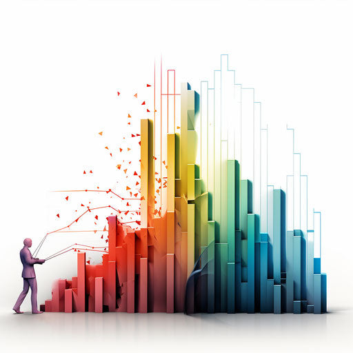 Graph clipart in the style of Chiaroscuro Art on white background