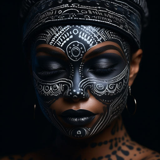Black in Style of Facepaint for WhatsApp DP