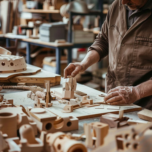 Product design process in a modern workshop