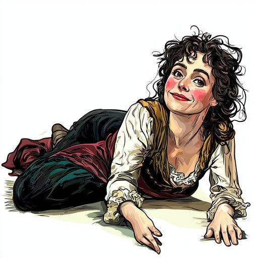 Corporate Mary Wollstonecraft Caricature Clipart Packages for Branding