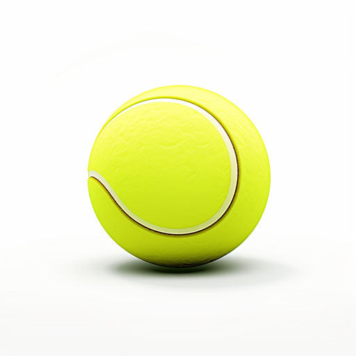 Minimalist style tennis ball clipart on white background