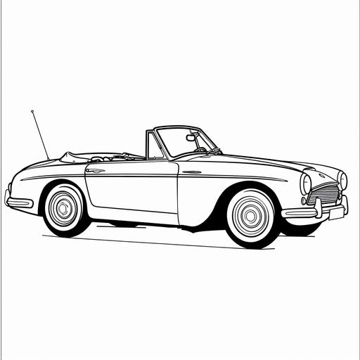 Convertible car outline