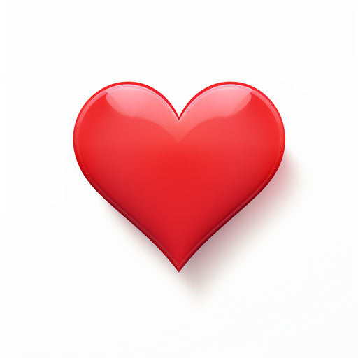 Minimalist style heart clipart, on white background